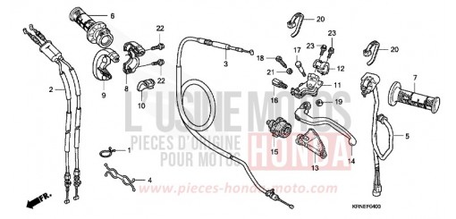 LEVIER DE GUIDON/COMMUTATEUR/CABLE CRF250RC de 2012
